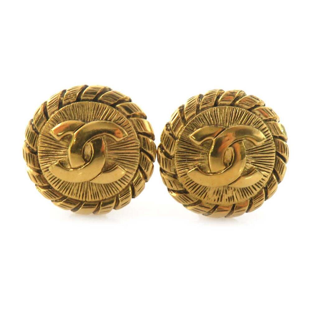 CHANEL Vintage Gold Earrings